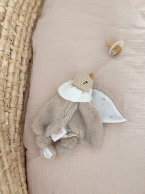 Olga coeurs dorés fourrure beige (es)