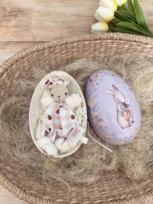 Mini Lucien "coccinelles" dans son oeuf de Pâques