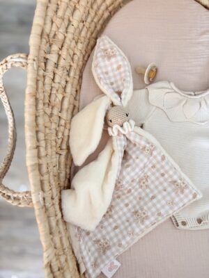 Louane vichy fleuri beige